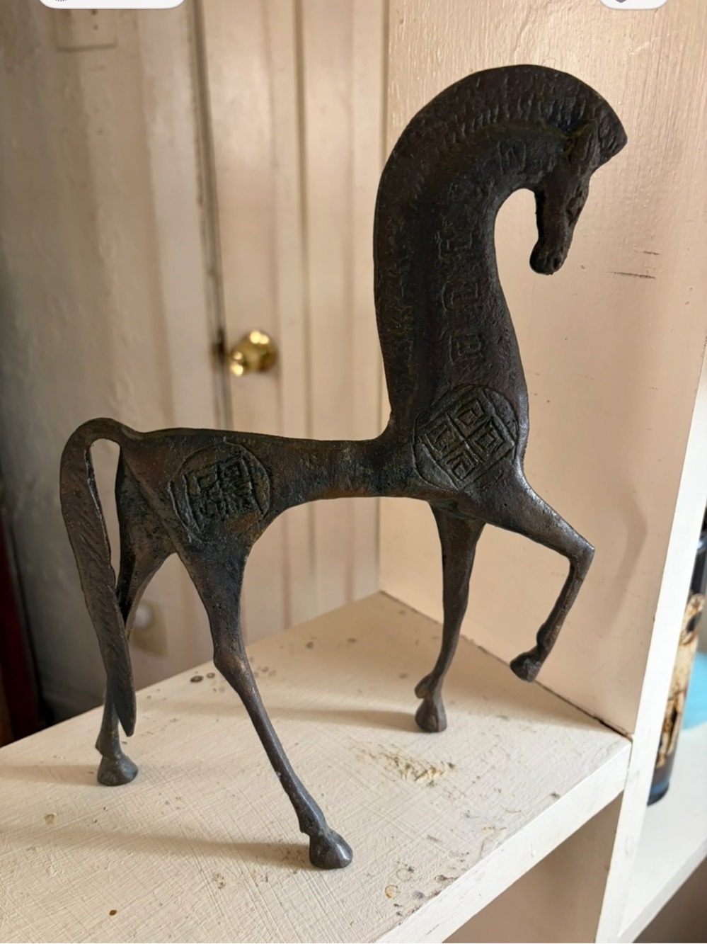 Bronze-Tone Decorative Horse Sculpture - Home Art